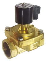 RSPS-50N DC24V - клапан электромагнитный прямого действия Ду50, Н.З. латунь+PTFE