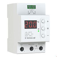 terneo xd - регулятор температуры для работы на охлаждение (-55...+125 С, гистерезис 0,5...25 С), длина датчика 4 м, DIN-рейка
