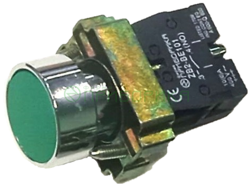 LAY5-BA31 - кнопка Н.Р. с зеленым толкателем